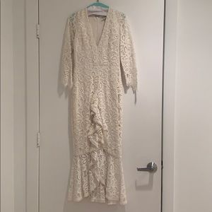 ALEXIS off white lace gown